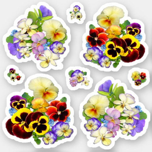 Pretty Pansies Contour Sticker