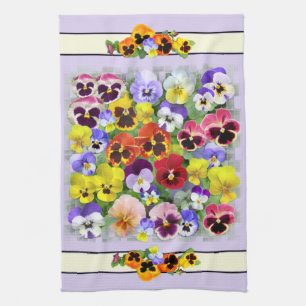 Pretty Pansies Kitchen Towel