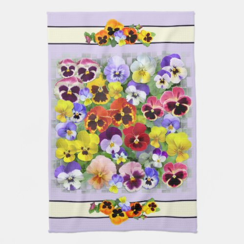 Pretty Pansies Kitchen Towel