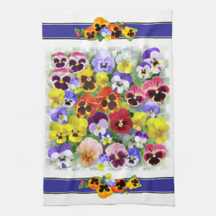 Pretty Pansies Kitchen Towel