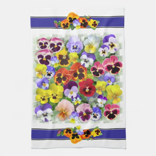 Pretty Pansies Kitchen Towel