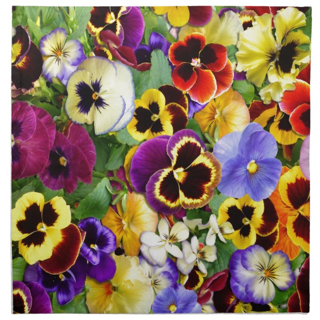 Pretty Pansies Napkin (Front)
