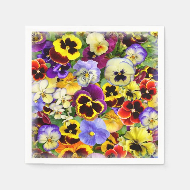 Pretty Pansies Napkins (Front)