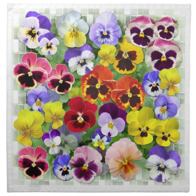 Pretty Pansies Napkins (Front)