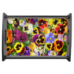 Pretty Pansies Serving Tray