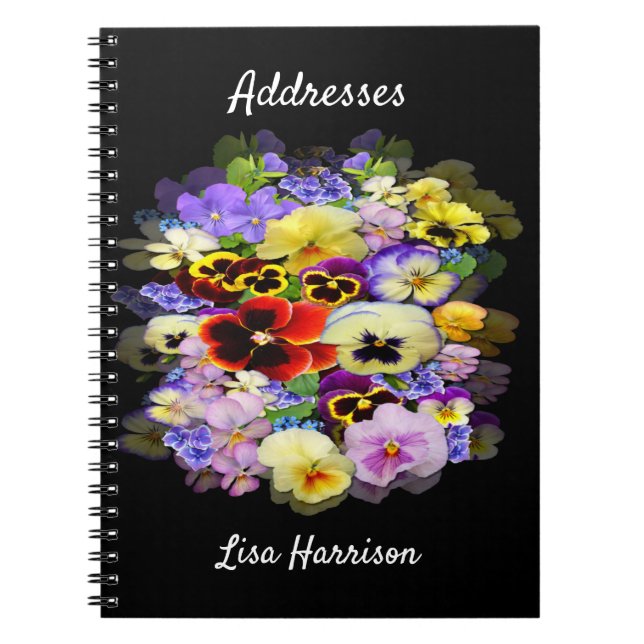 Pretty Pansy Address Notebook (Front)