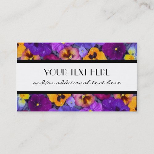 Pretty Pansy Business Card Template