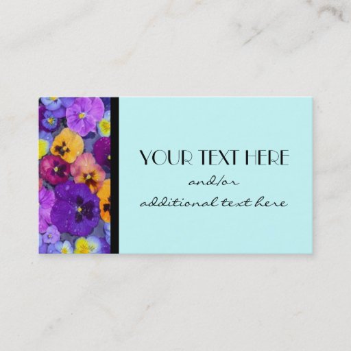 Customizable Pretty Pansy Business Card Template