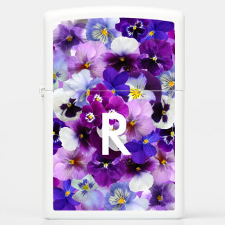 Pretty Pansy Flowers Zippo Lighter