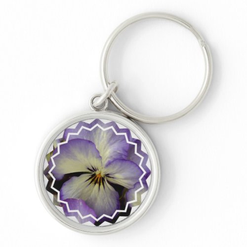 Pretty Pansy Keychain
