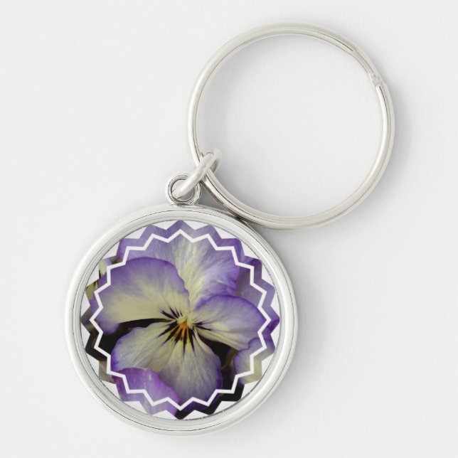 Pretty Pansy Keychain (Front)