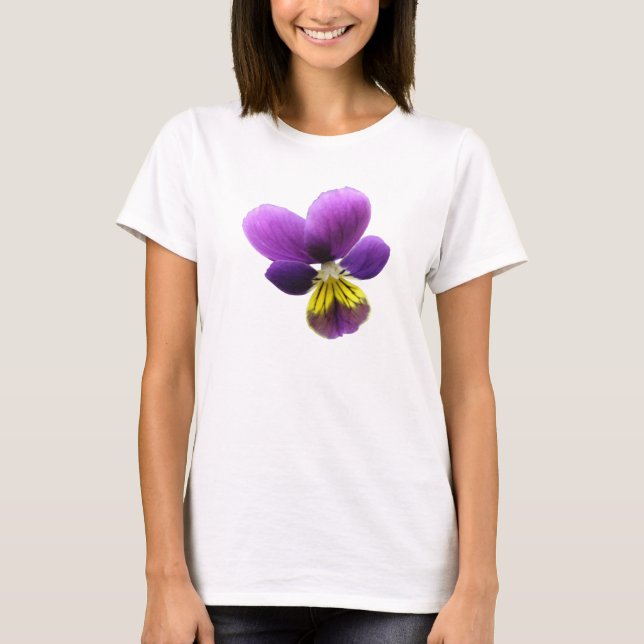 Pretty Pansy Ladies T Shirt (Front)