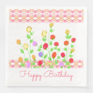 Pretty Paper Birthday Dinner Napkin