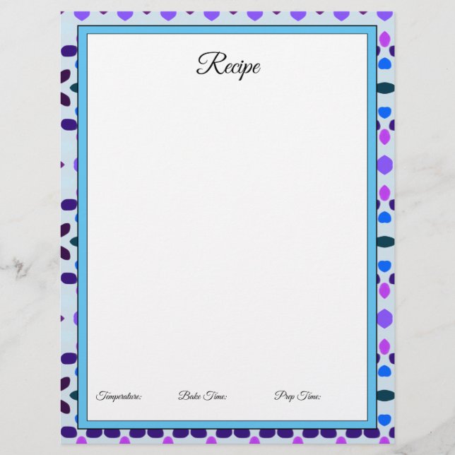 Pretty Paper Designs In Blue (Front)