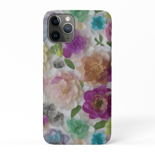 Pretty Paper Flower pattern iPhone 11 Pro Case