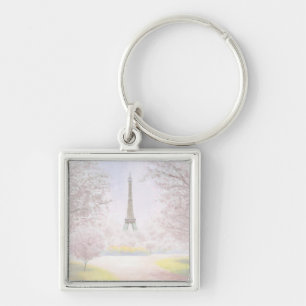 Pretty Paris In Pastels Keychain