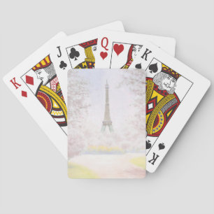 Pretty Paris In Pastels Poker Cards