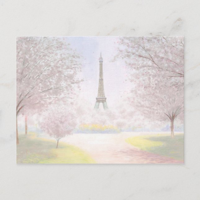 Pretty Paris In Pastels Postcard (Front)