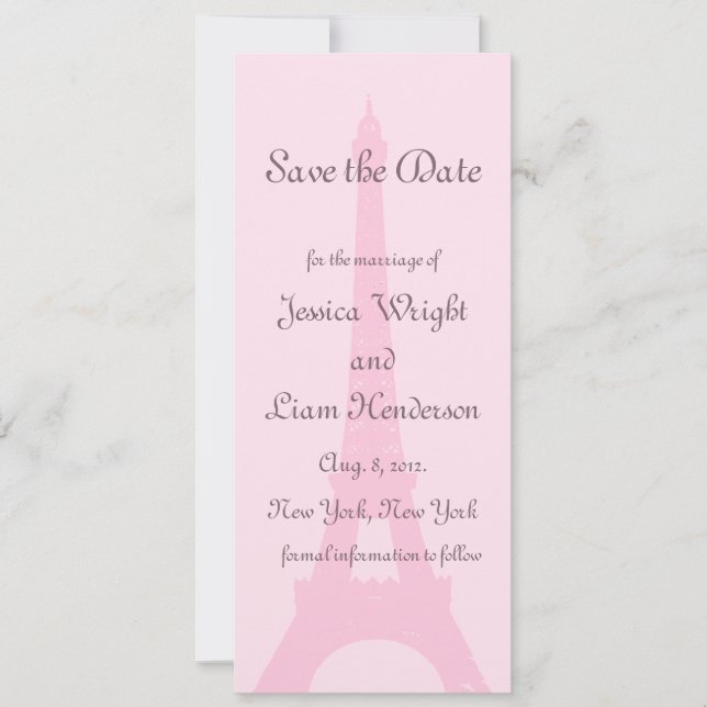 Pretty Paris Save the Date (Front)