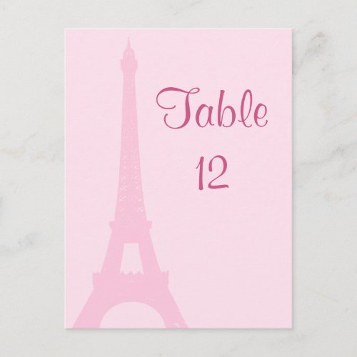 Pretty Paris Table Number