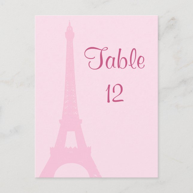 Pretty Paris Table Number (Front)