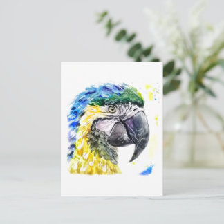 Pretty Parrot Holiday Postcard