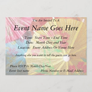 Pretty Party Parasols Invitation