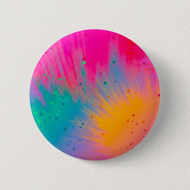 Pretty Pastel Abstracts Colored Button (Front)