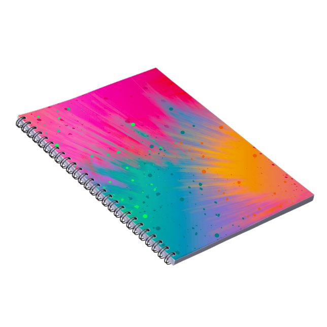 Pretty Pastel Abstracts Colored Notebook (Right Side)