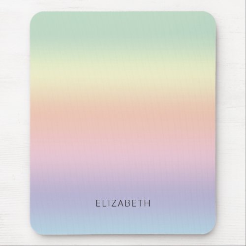 Pretty Pastel Blend Personalized Mouse Pad