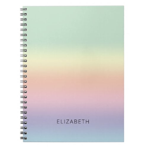 Pretty Pastel Blend Personalized Notebook