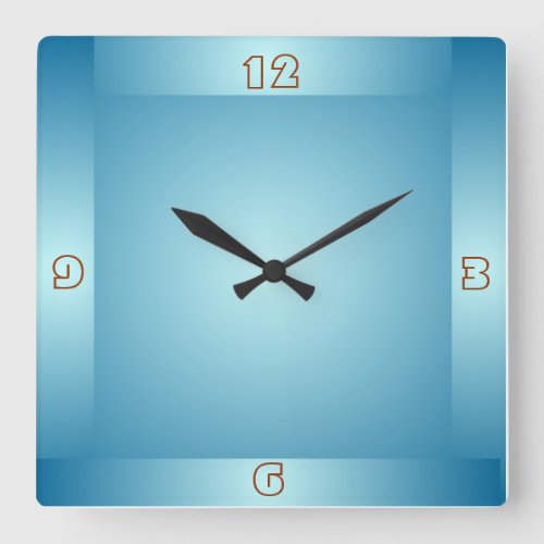 Pretty Pastel Blue Boarder Plain Kitchen Clocks