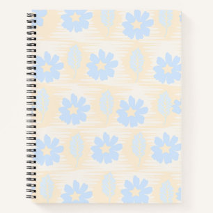 Pretty Pastel Blue Floral Notebook