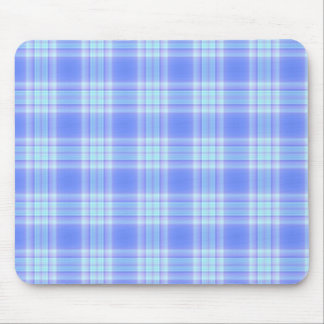 Pretty Pastel Blue Plaid Mousepad