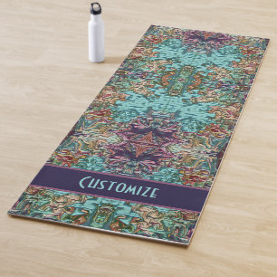 Pretty Pastel Boho Fun Custom Abstract Modern Yoga Mat