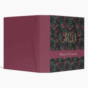 Pretty Pastel Botanical Blossom Pattern 3 Ring Binder