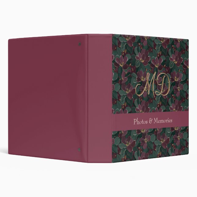 Pretty Pastel Botanical Blossom Pattern 3 Ring Binder (Background)