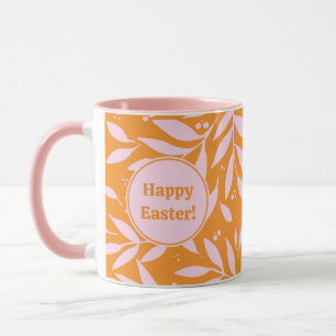 Pretty pastel branches - orange and pink Easter Mug