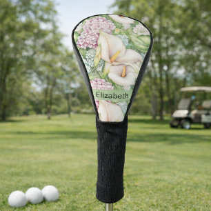Pretty Pastel Calla Lily Personalized Golf Head Cover
