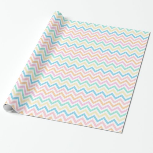 Pretty Pastel Chevron Pattern Wrapping Paper