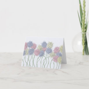 Pretty Pastel Colored Flowers Card