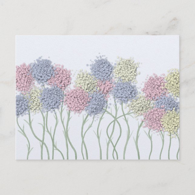 Pretty Pastel Colored Flowers Postcard (Front)