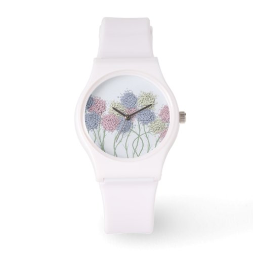 Pretty Pastel Colored Flowers Watch