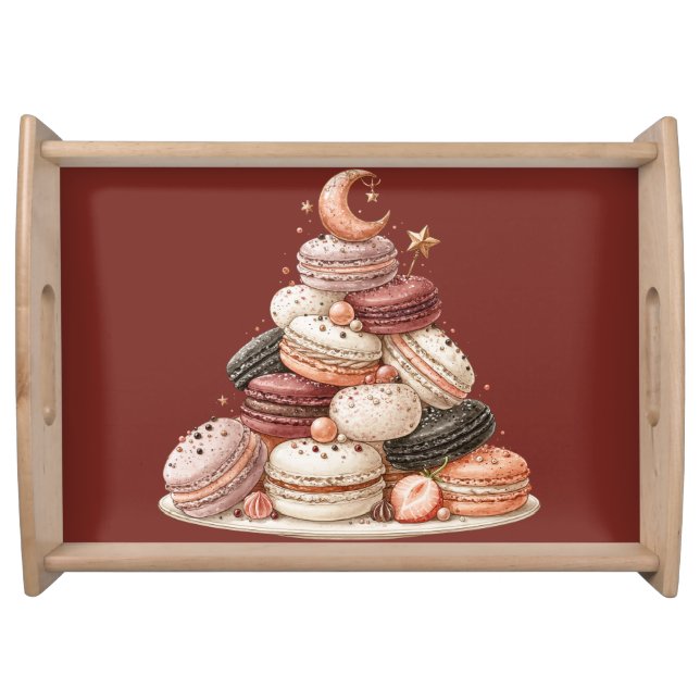 PRETTY PASTEL COLORED HALLOWEEN MACARONS SERVING TRAY (Front)
