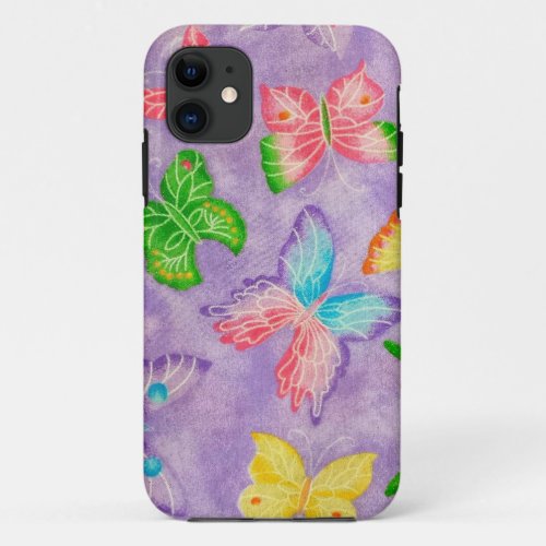 Pretty Pastel Colors Butterflies iPhone 11 Case