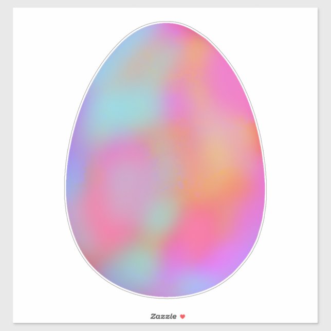 Pretty Pastel Colors Easter Egg  Sticker (Sheet)