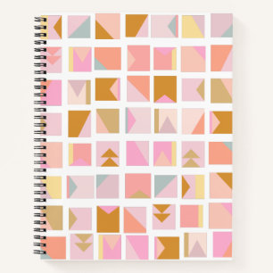 Pretty Pastel Colors Modern Geometric Design Notebook