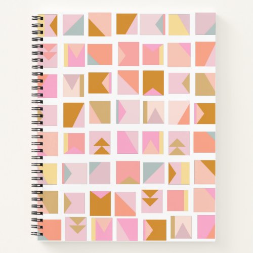 Pretty Pastel Colors Modern Geometric Design Notebook