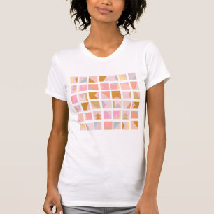 Pretty Pastel Colors Modern Geometric Design T-Shirt