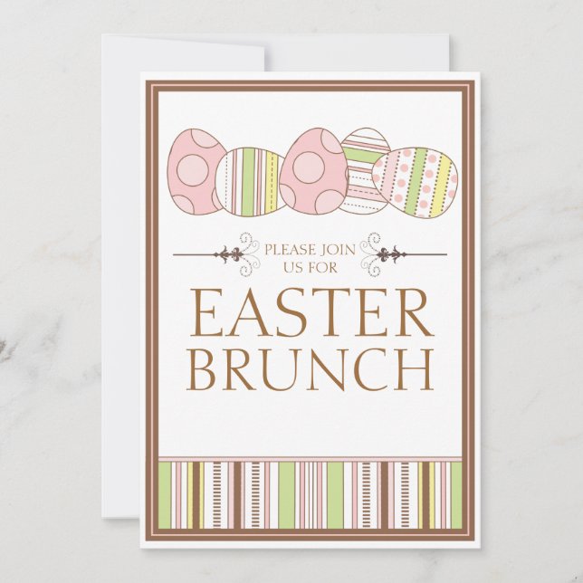 Pretty Pastel Decorate Easter Brunch Invitation (Front)